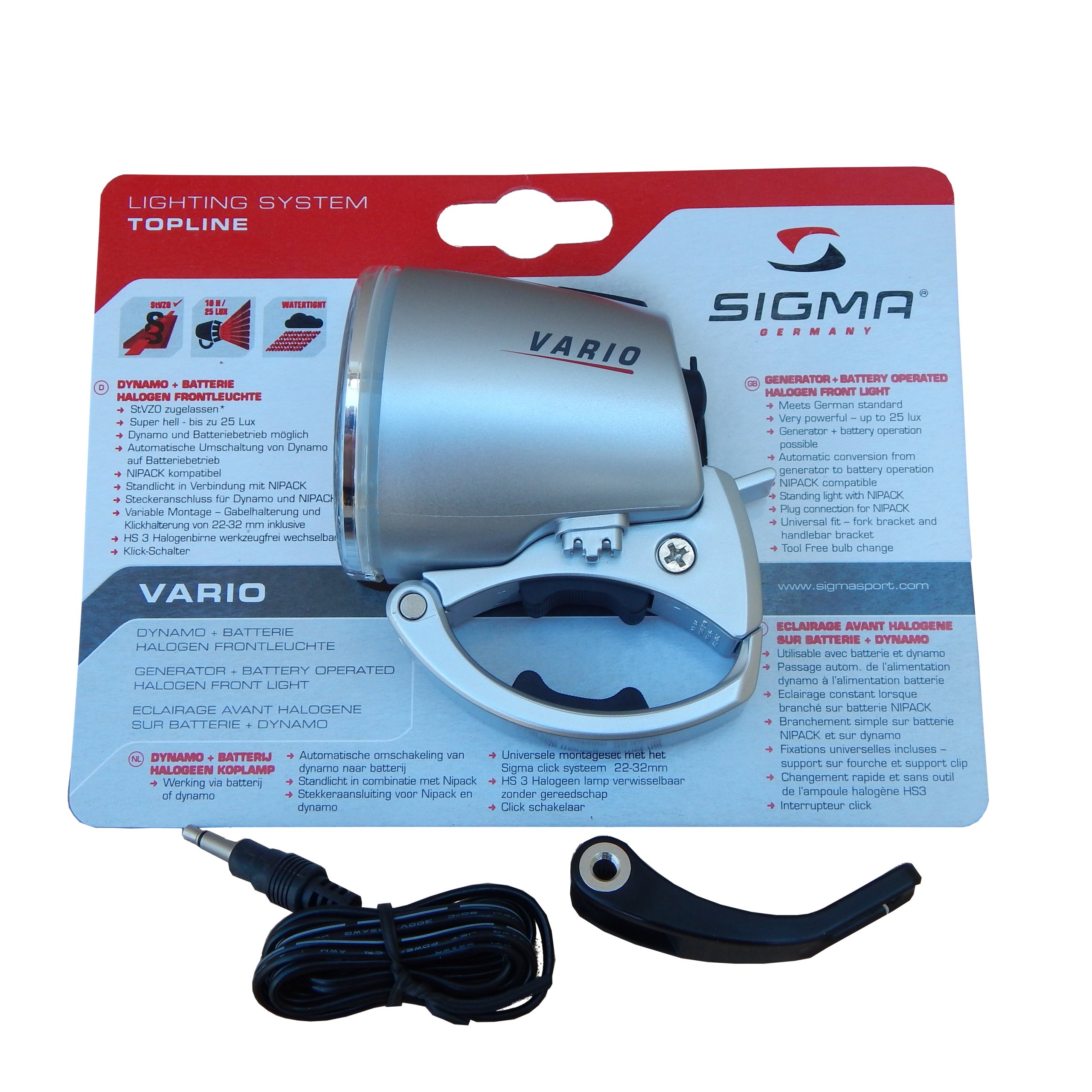 

Sigma Vario lampa Lampka Rowerowa Przednia Dynamo