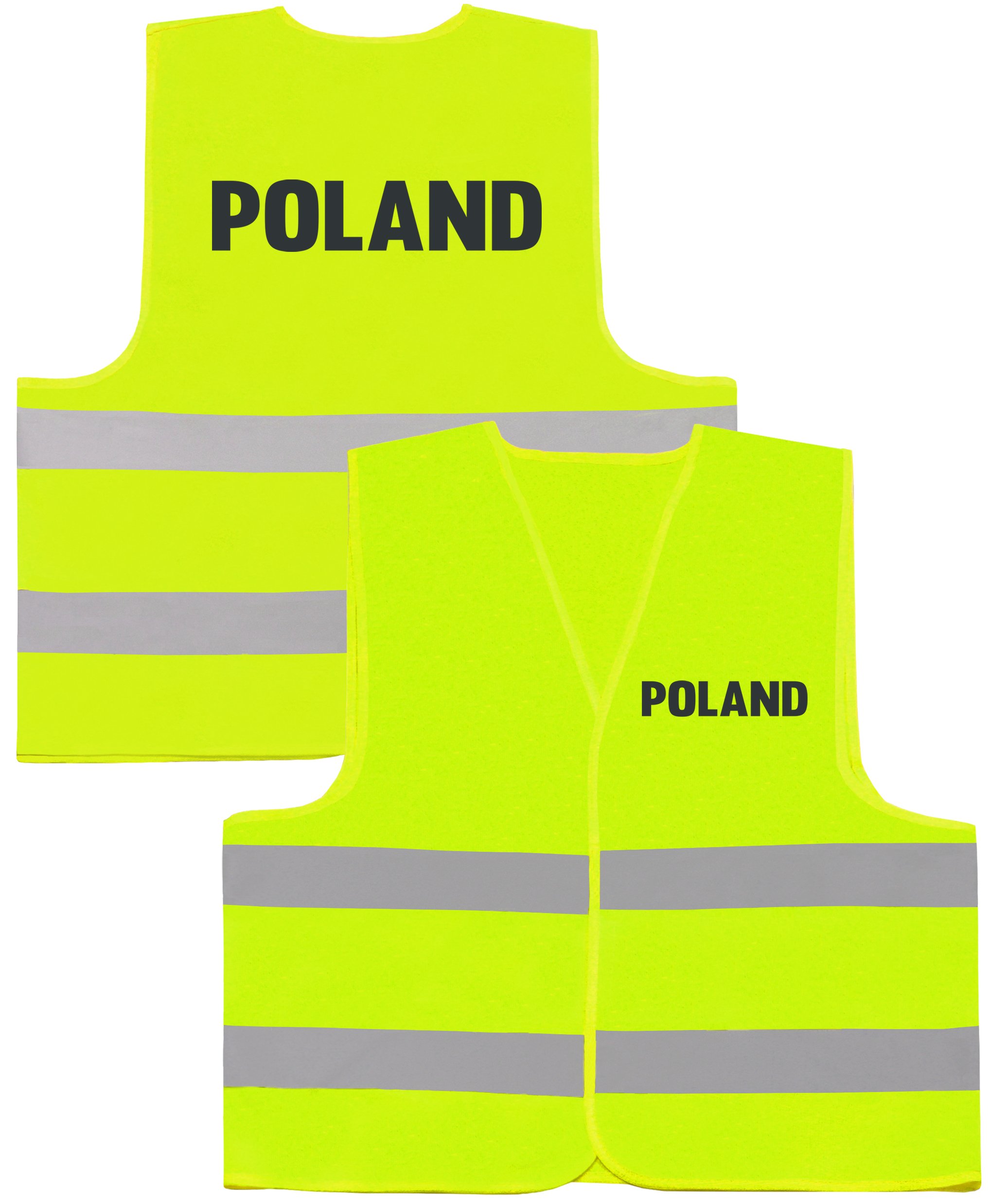 

Kamizelka Na Motor Czarny Napis Odblaskowy Poland