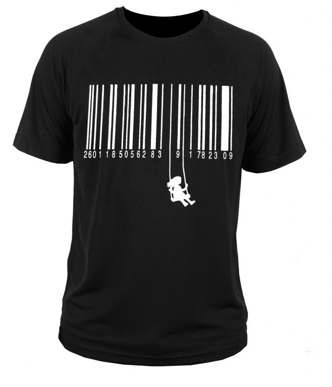 

koszulka t-shirt Banksy style / huśtawka m