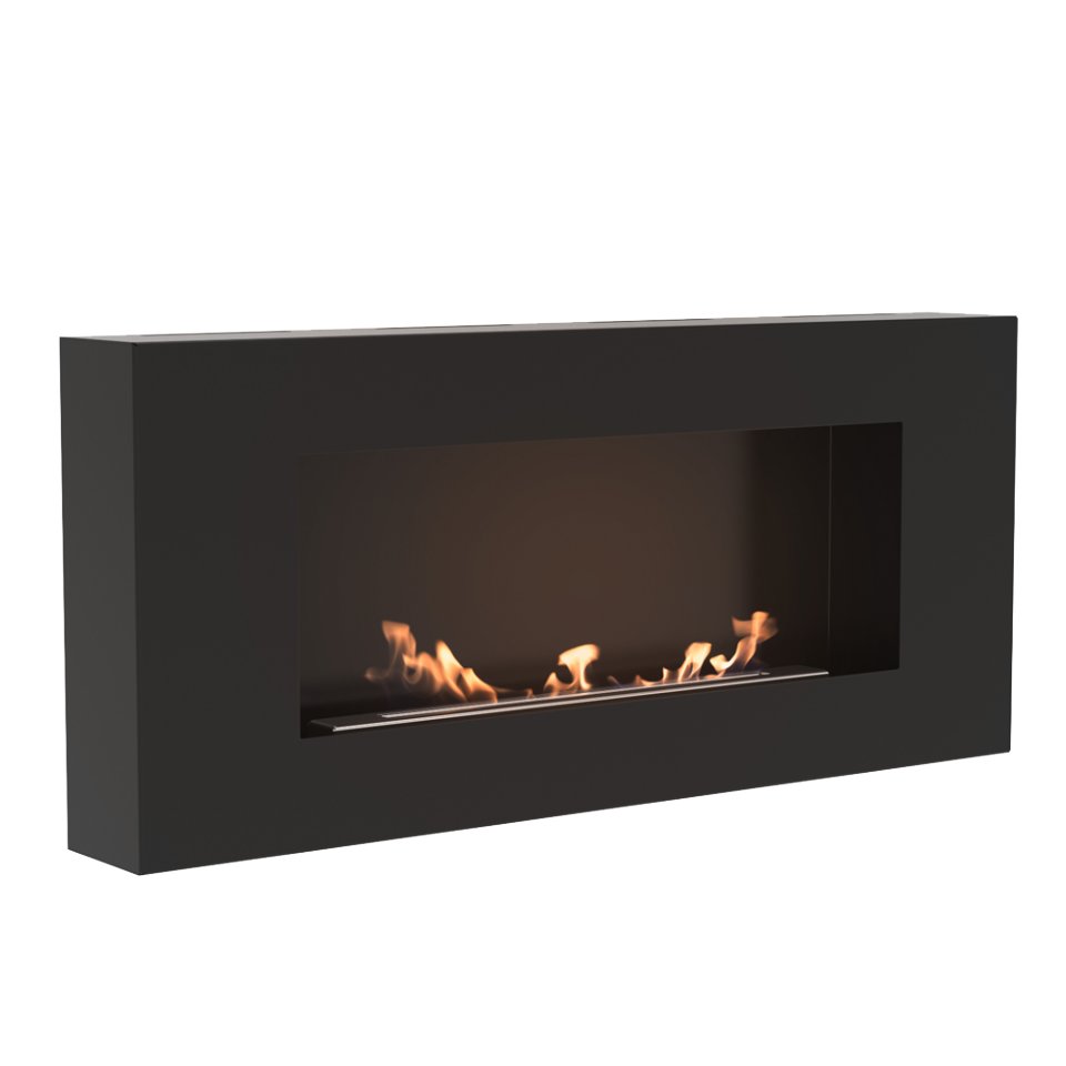 Závesný biokrb čierny Delta Flat Kratki s certifikátom Tüv 900x400 mm
