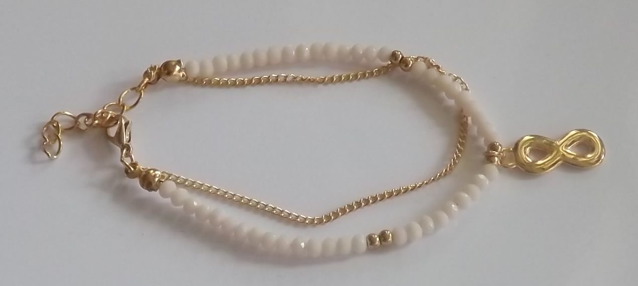 BRANSOLETKA NIESKOŃCZONOŚĆ BIAŁA / 04499