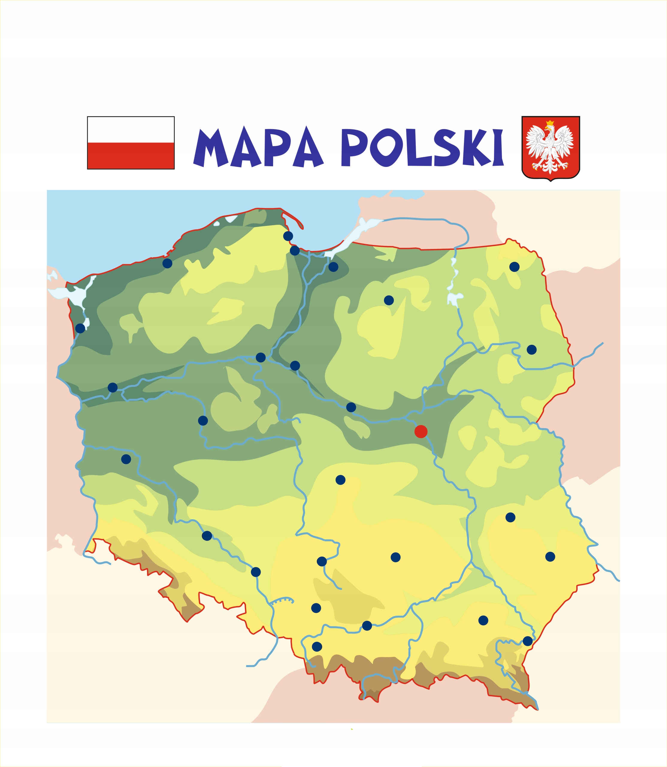 MAPA POLSKI MAGNETYCZNA SUCHOŚCIERALNA DO PISANIA 14050532126 - Allegro.pl