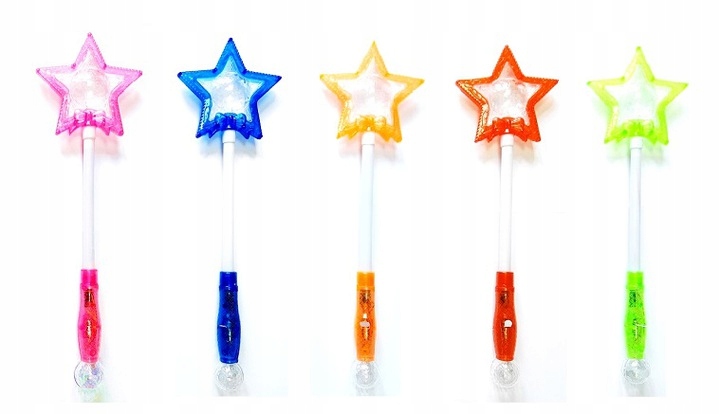 ŚWIECĄCA RÓŻDŻKA gwiazda świetlna różne kolory Rozmiar uniwersalny