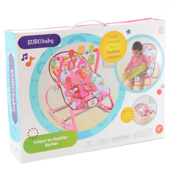 LEŻACZEK BUJACZEK EUROBABY DO 18KG RÓŻOWY Marka inna