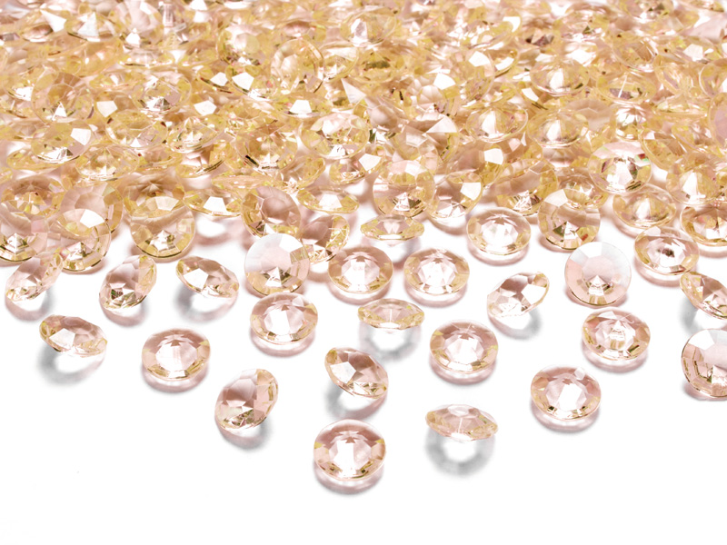 

Diamentowe Konfetti 12mm kryształy Złote 100szt.