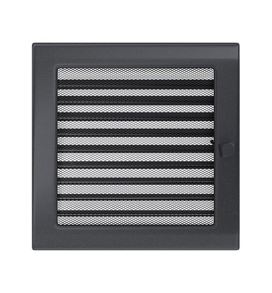 Krbová mřížka s žaluzií 22 x 22 cm Grafit