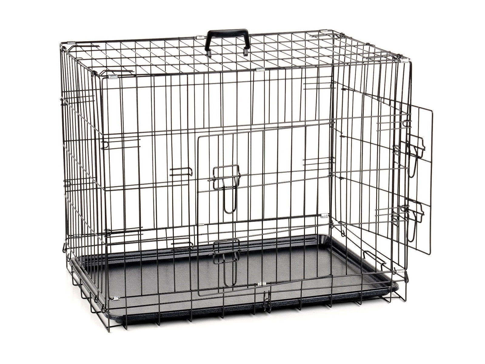Transporter Metalowa Klatka Kennelowa Kojec dla Psa M 76/52/59cm