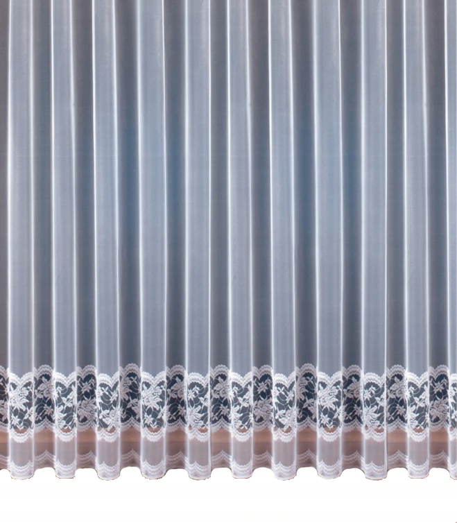 Mg Záclona žakár 574/171 Bílá 390x120 cm Hotová S Páskou K