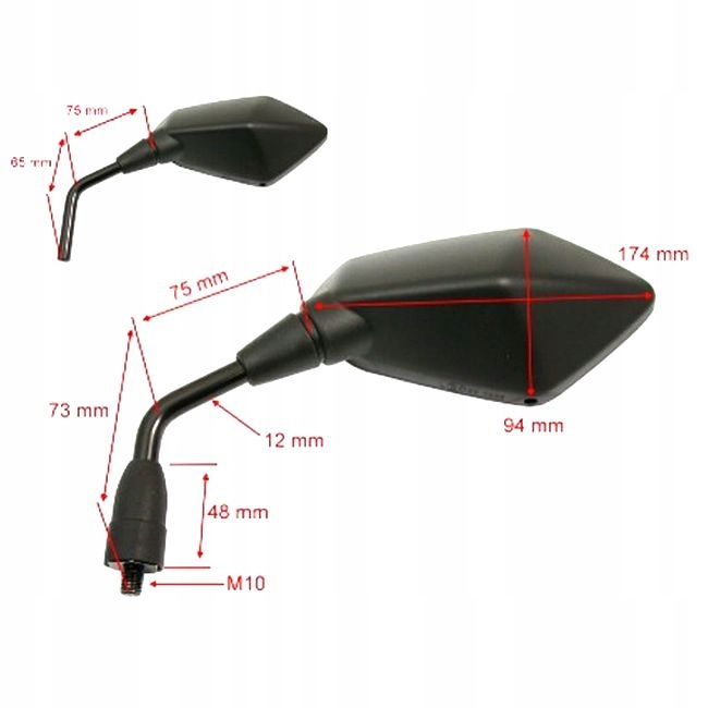 Levé Zrcátko Kawasaki Z Roku 750 1000 2007-2010