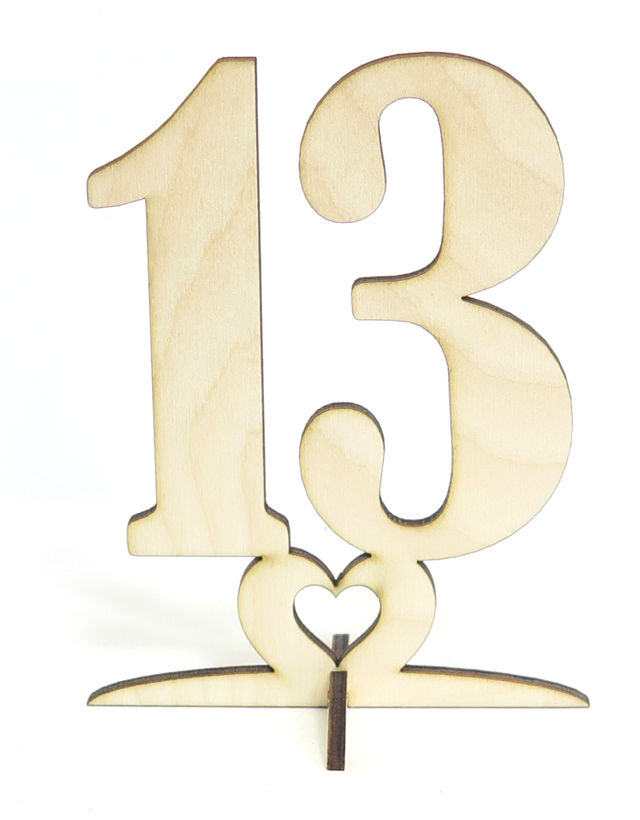 

Numery Na Stół Ślub Liczba 13 + Podstawka RZ27