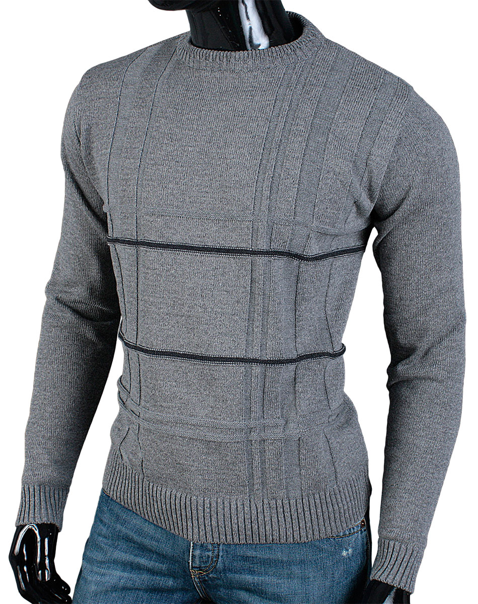 

Produkt_pl Sweter Półgolf Bawełna MA06 Szary__XL