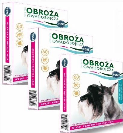 

Pess obroża pchły kleszcze dla psa 60 cm x 3 szt