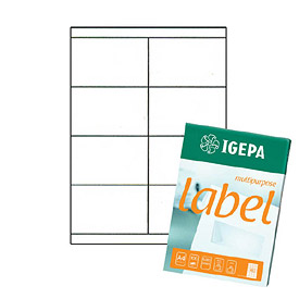 

Etykiety Samoprzylepne Igepa 96,5x67,7 (8 na A4)