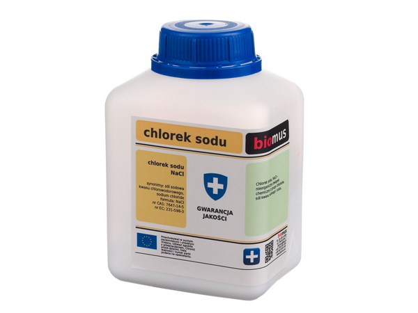 

Chlorek Sodu NaCl Sól czysta 500g Biomus