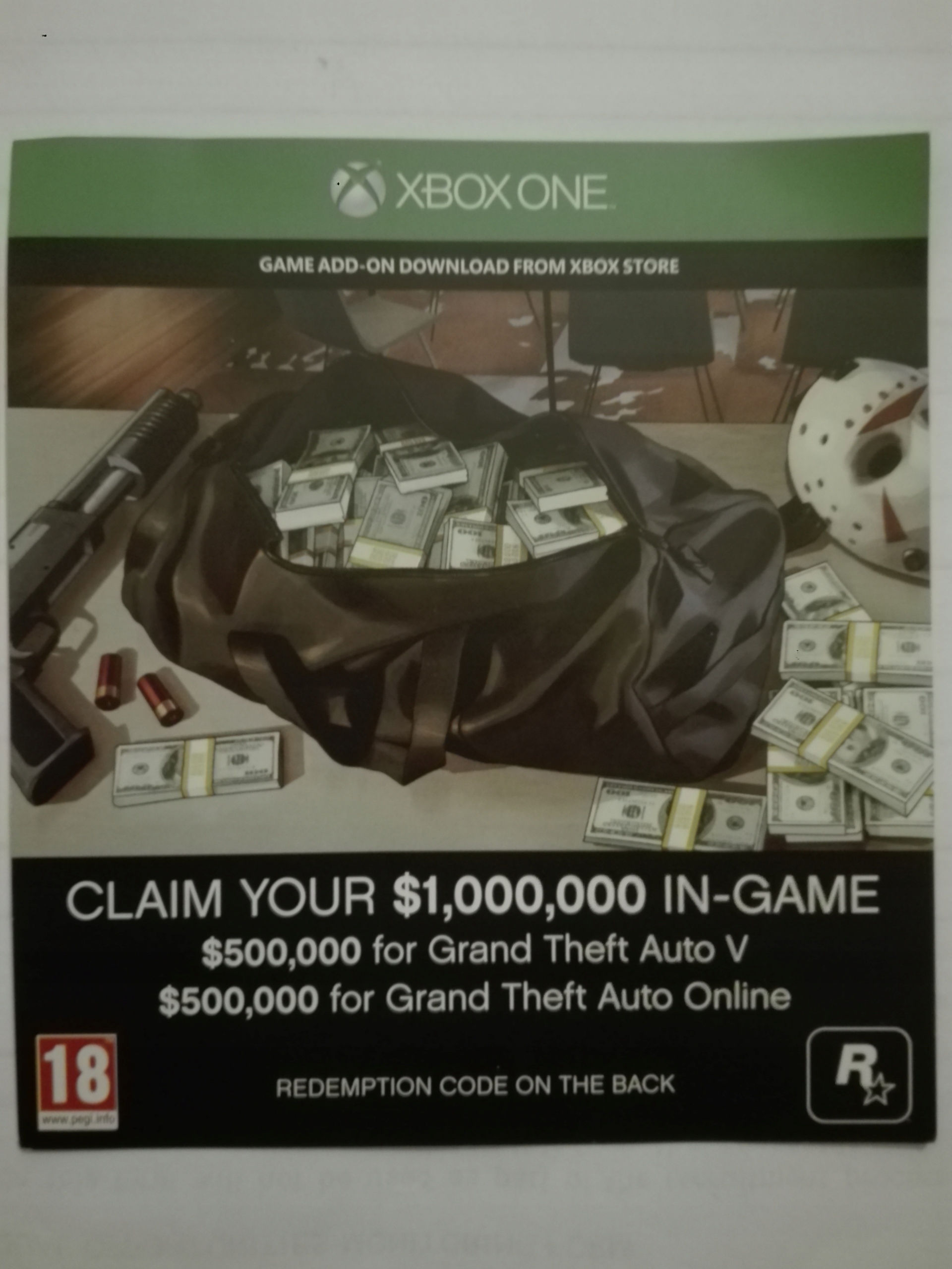 Kod na pieniądze do GTA V 5 Xbox One Milion