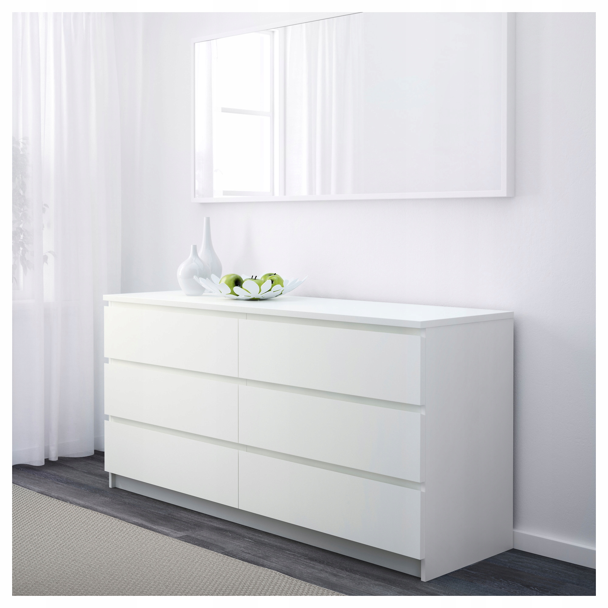 IKEA MALM Komoda 160x78cm 6 szuflad biay 7401539003 IKEA MALM Komoda 160x78cm 6 szuflad biay 7401539003