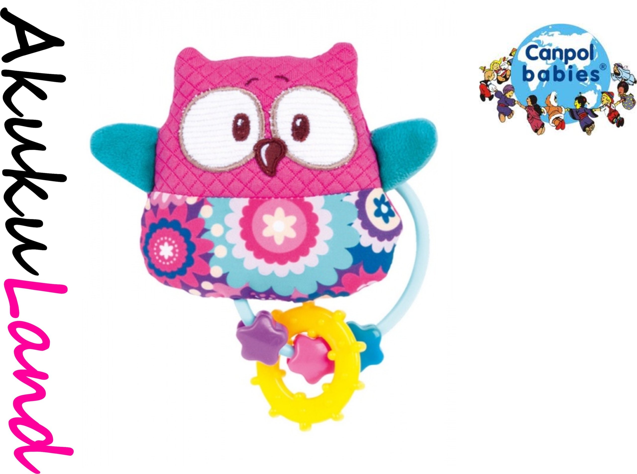 Canpol Grzechotka Gryzak Zabawka Pluszowa Sówka 6975910475 Canpol Grzechotka Gryzak Zabawka Pluszowa Sówka 6975910475