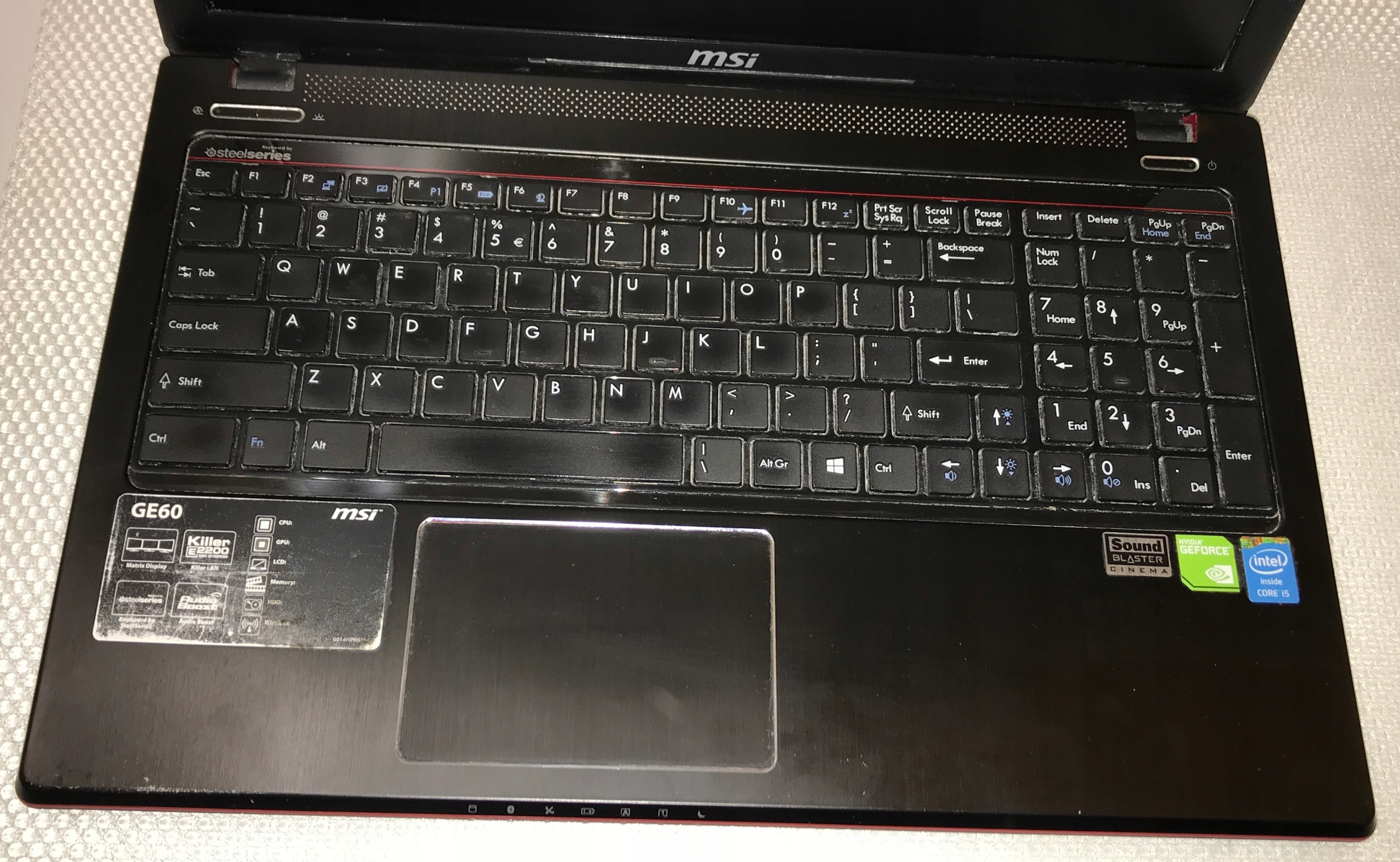 Msi ms 16g5 не включается