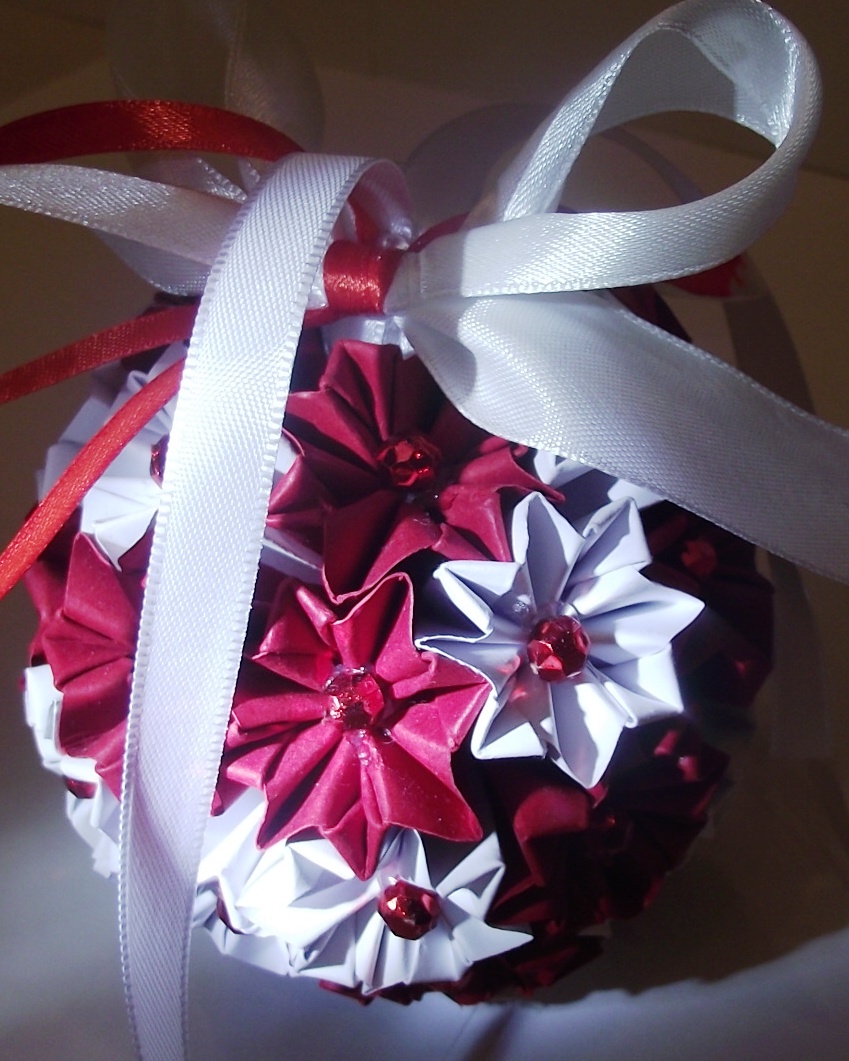 Bombki Na Choinkę Ręcznie Robione BOMBKI ORIGAMI Ręcznie robione ozdoby na choinkę - 7073165535