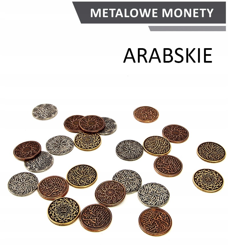 Metalowe Monety Arabskie Zabawka Rodzinna Karty 7081602238