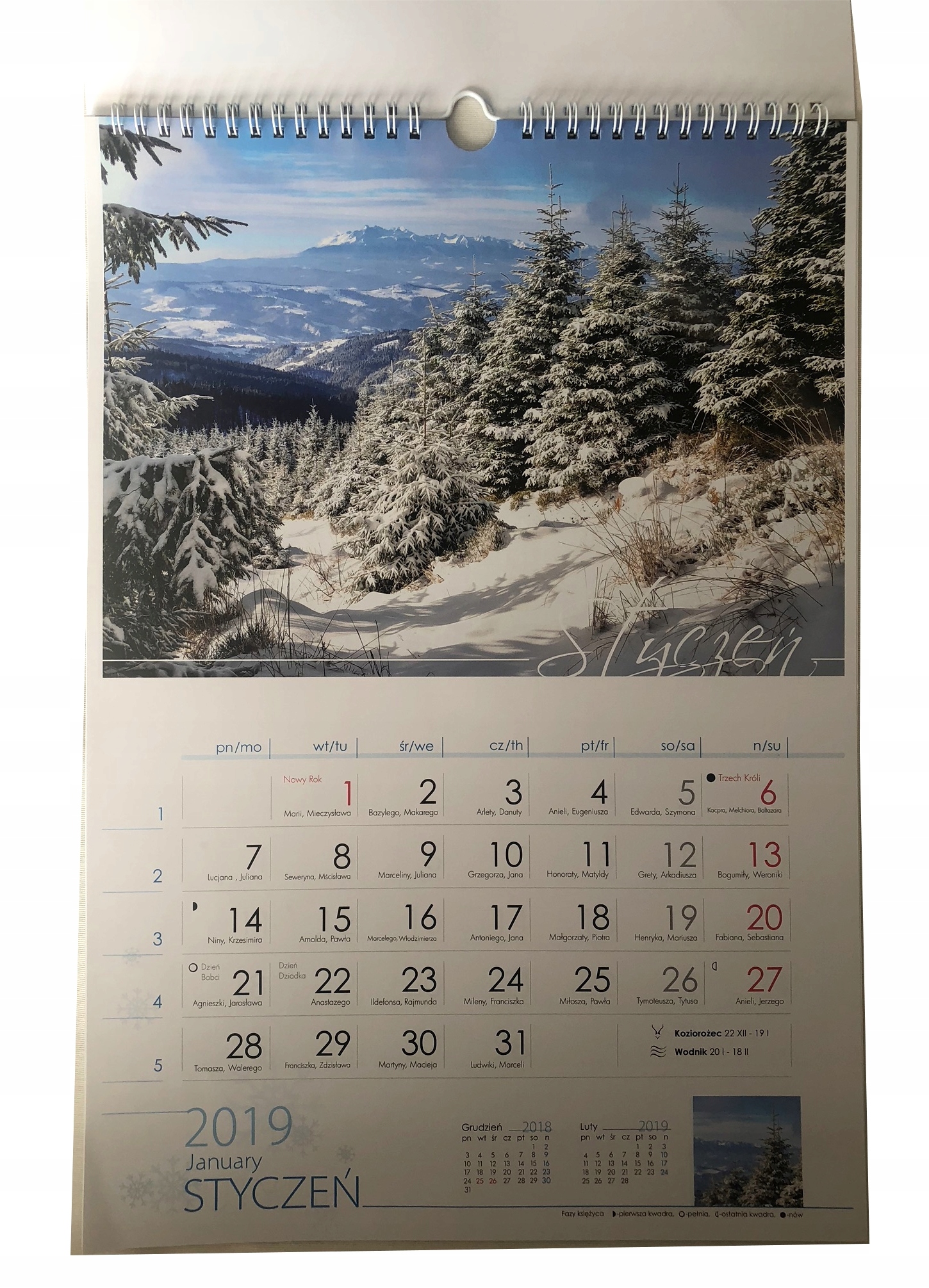 Kalendarz ścienny Wieloplanszowy Duży Tatry 2019 7596257918 Oficjalne Archiwum Allegro 1167
