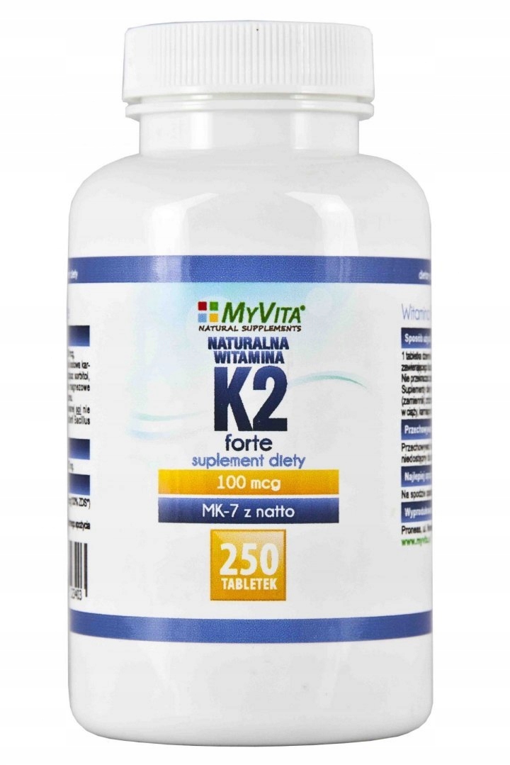 Myvita Witamina K2 Mk7 Forte 100mcg 250 Tabl 7554287509