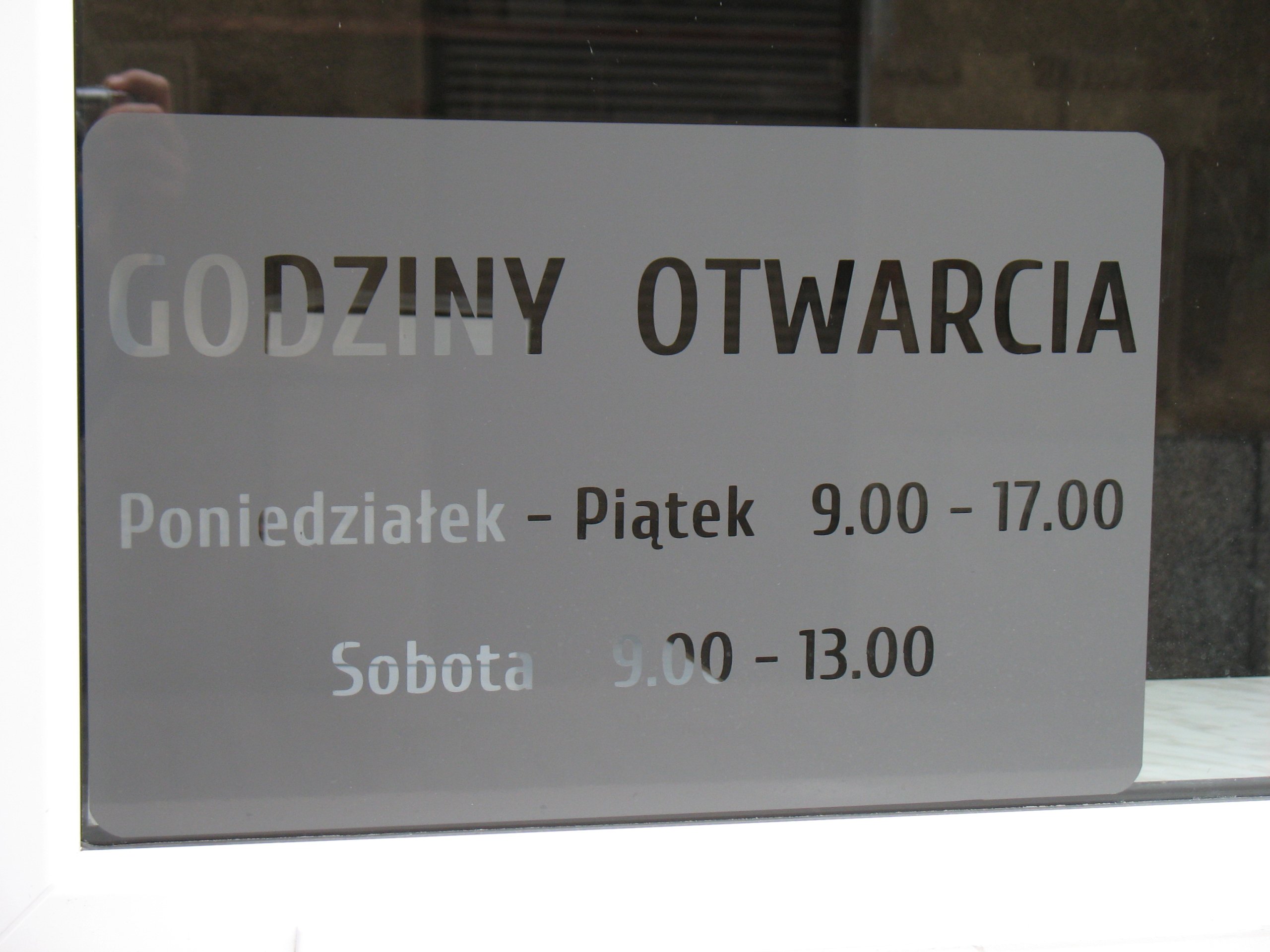 Godziny Otwarcia Na Szybę, Naklejka - 6684372229 - Oficjalne Archiwum ...