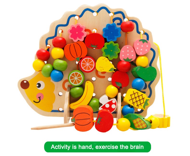 Zabawka Edukacyjna Montessori Drewniany Jeżowoce 7068734259