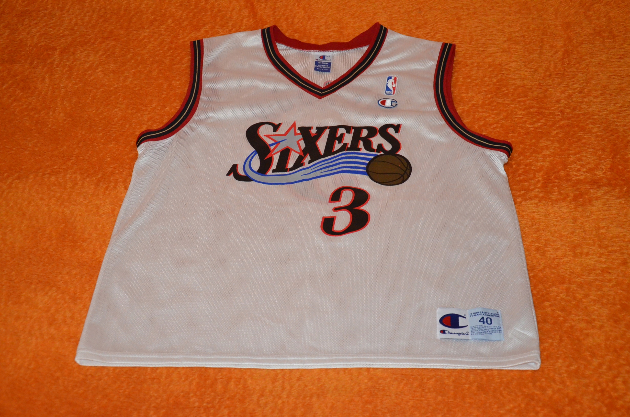 NBA CHAMPION PHILADELPHIA 76ERS SIXERS IVERSON #3 ...