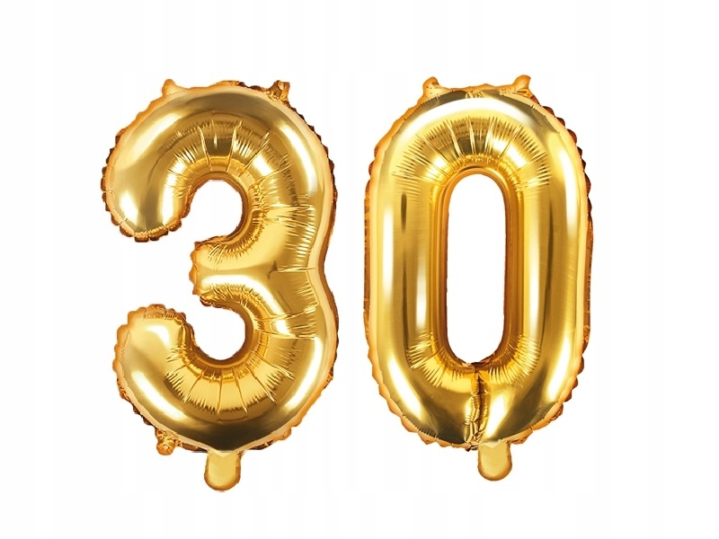 

Balony 30 złote na Urodziny 35cm FB10M-30-019