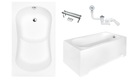 фото mini №1, Trough rectangular acrylic besco aria rehab drain sideways 120 x 70 centimeters