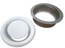 фото mini №2, Anemostat exhaust metallic round white exhaust lattice 160 mm+ frame