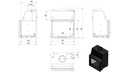 фото mini №6, Fireplace with a water jacket grilles zuzia 652x489x869 mm 12 kw black