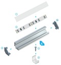 фото mini №13, Set. profile aluminum c to plume led backlight 2m+ glass frozen