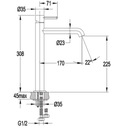 фото mini №2, Omnibuses y1212cpb washbasin faucet h copper mat