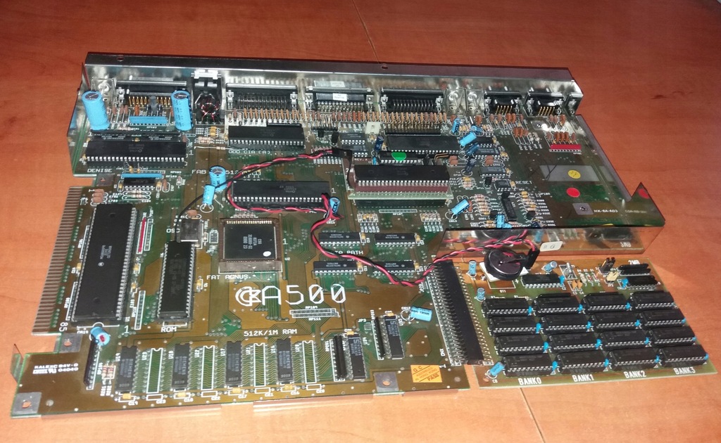 Amiga 500 płyta z AlfaRam RA5-2M (2,5 MB RAM )