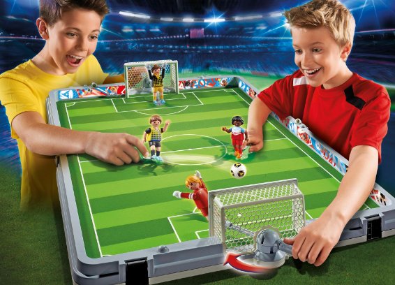 Y3252 PLAYMOBIL PIŁKARZYKI PRZENOŚNY STADION 6857