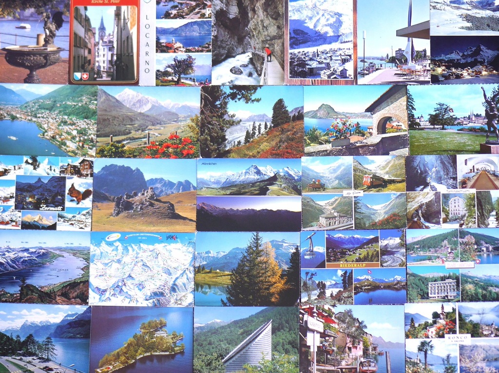 Szwajcaria - 52 widokówki - pocztówki zestaw 45