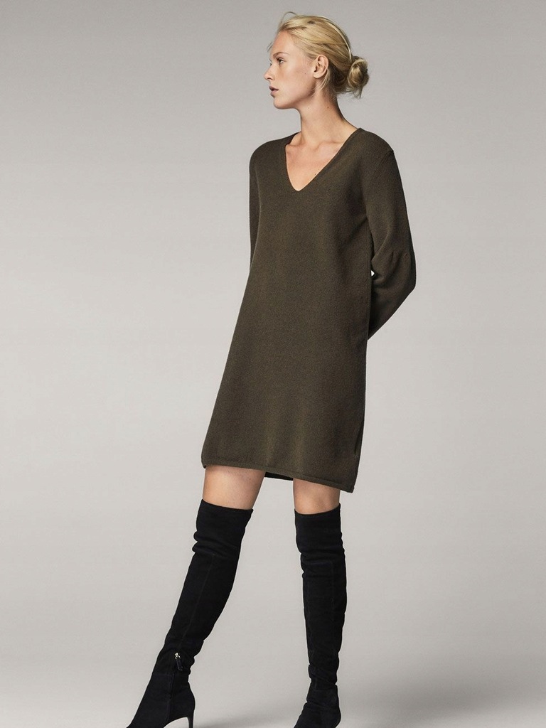 MASSIMO DUTTI sukienka wełniana 38 M 100% WEŁNA