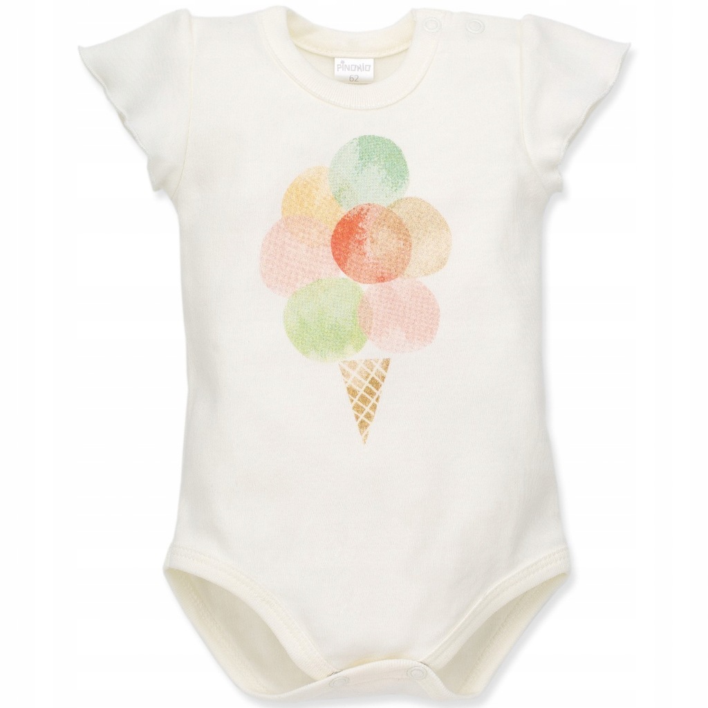PINOKIO body krótki rękaw SUMMER LOVE ecru lody 92