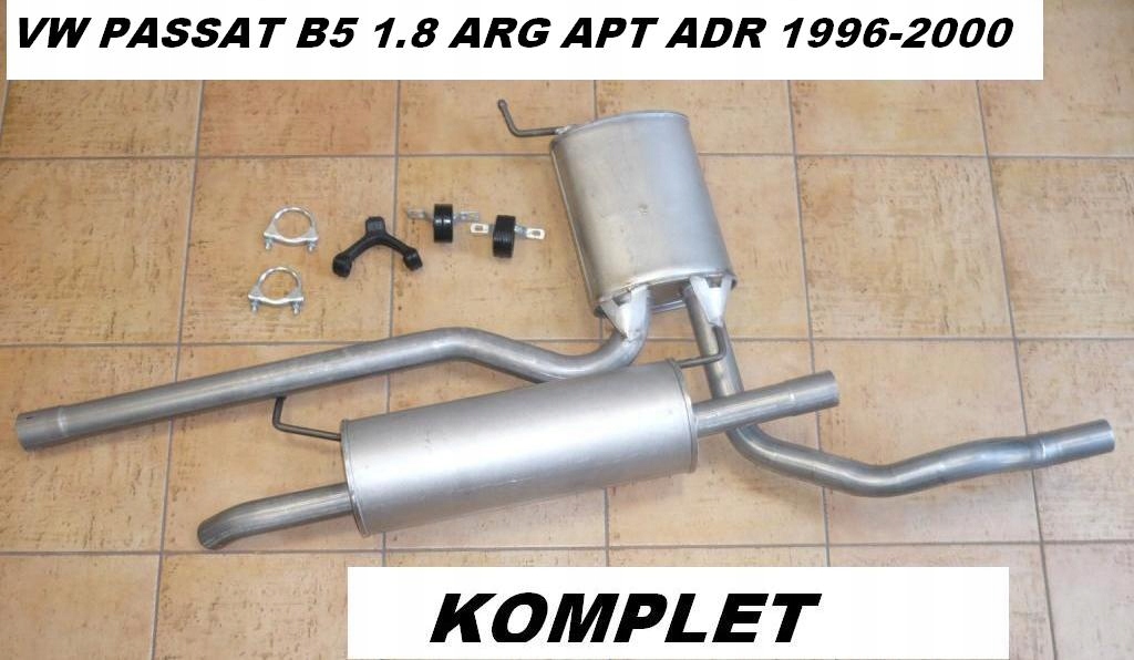 VW PASSAT B5 1.8 MAX Kpl TŁUMIKI +zestaw montażowy