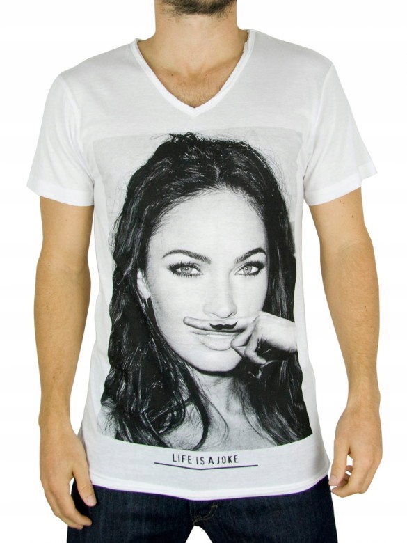 KOSZULKA MĘSKA T-SHIRT BIAŁA PRINT ELEVEN PARIS XS