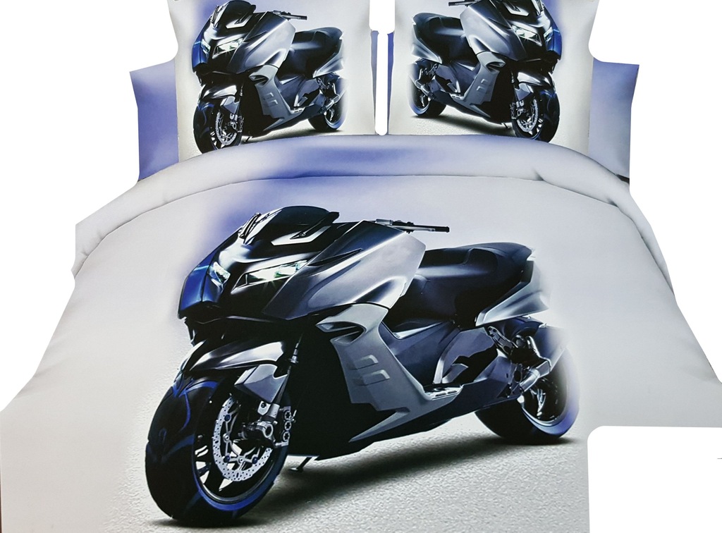 POŚCIEL 3D MOTOCYKL MOTOR ŚCIGACZ 160x200 4CZ