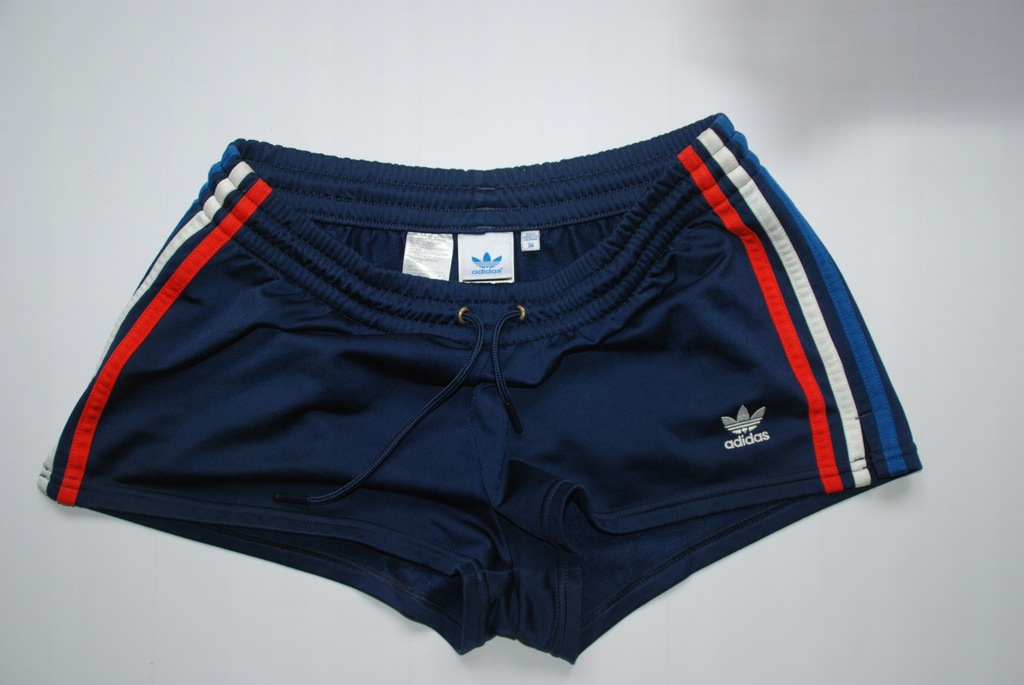 adidas oldschool granatowe spodenki 36 / S BDB