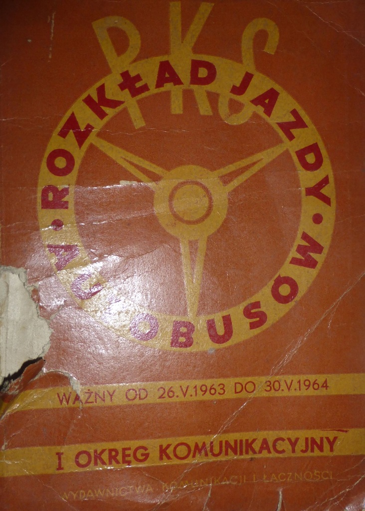 ROZKŁAD J PKS WARSZAWA LUBLIN OLSZTYN... 1963/64