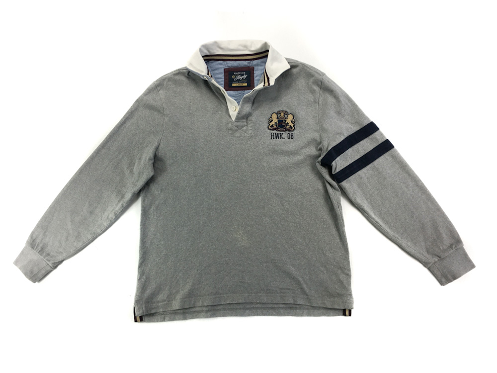 7856 GREY jumper RUGBY shirt ARMS lions L