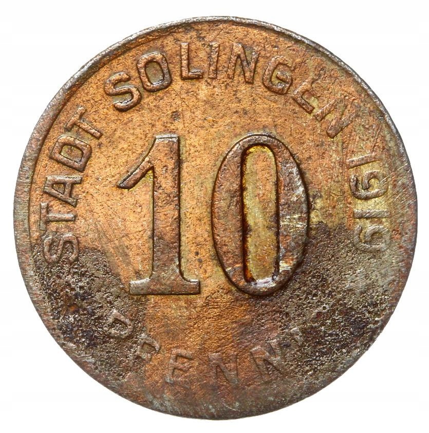Solingen - moneta NOTGELD - 10 Pfennig 1919