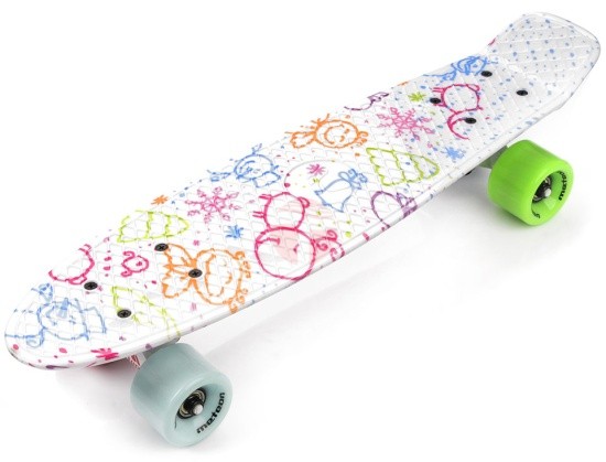 Deskorolka Fiszka Multikolor Rysunek skateboard