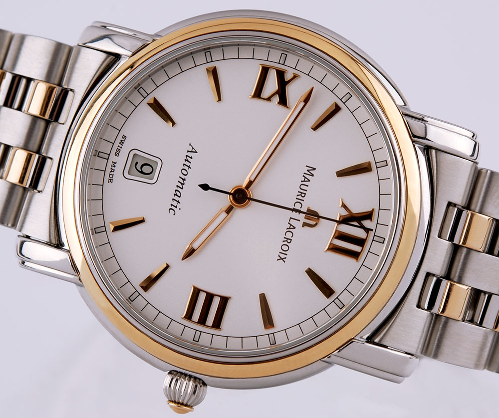 Maurice Lacroix stal złoto 18K męski zegarek