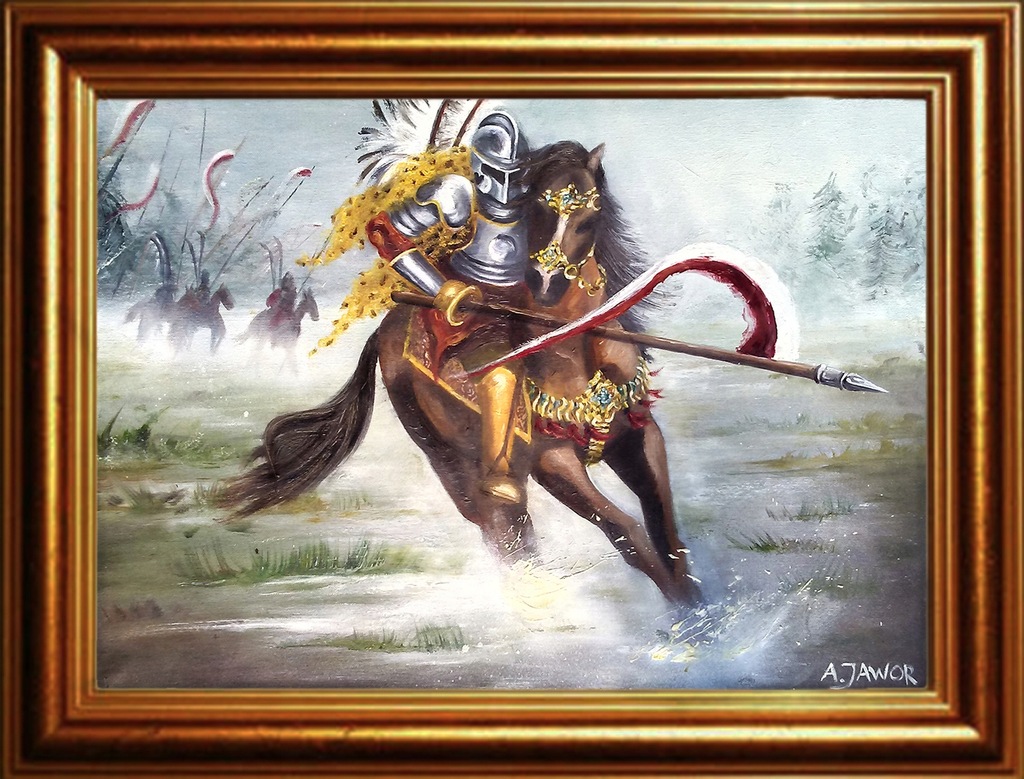OBRAZ PATRIOTYCZNY HUSARIA DRUK NA PŁÓTNIE